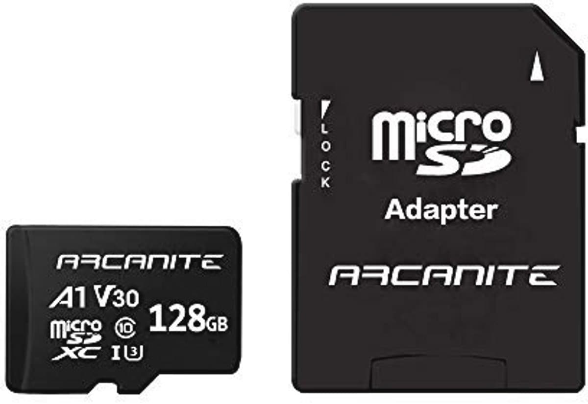 128 GB microSDXC-geheugenkaart met SD-adapter - A1, UHS-I U3, V30, 4K, C10