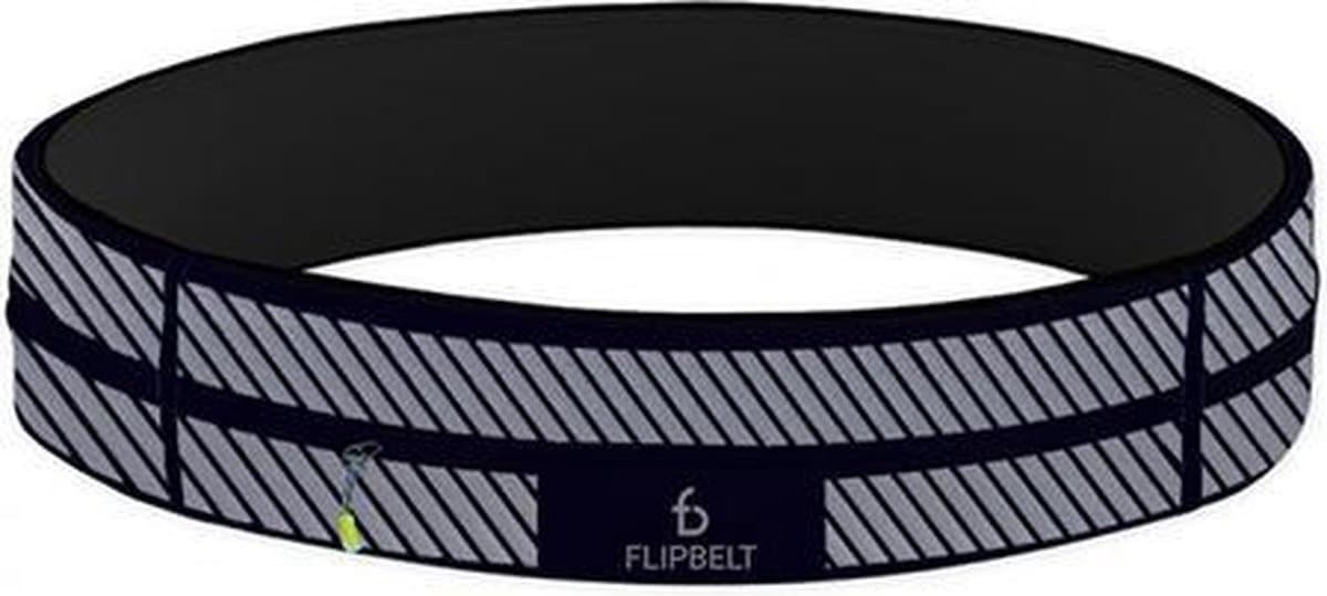 Zipper Reflective Zwart - Running belt - Hardloopriem - XL