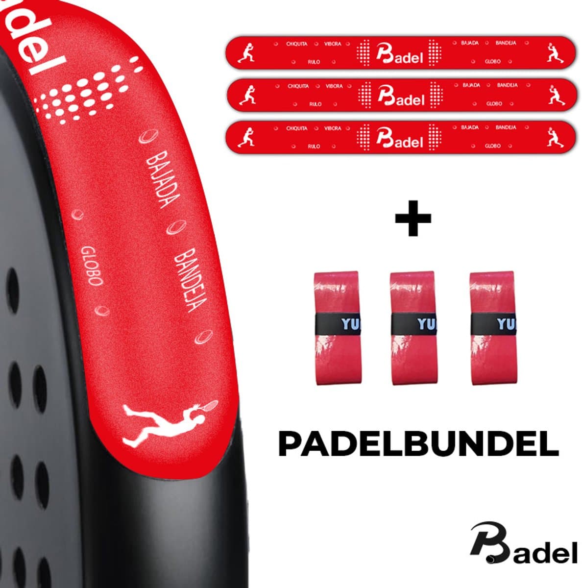 Badel® Padel Protector Bundel – 3 Stuks – Lichtgewicht Frame Bescherming – Geen Invloed op Balans