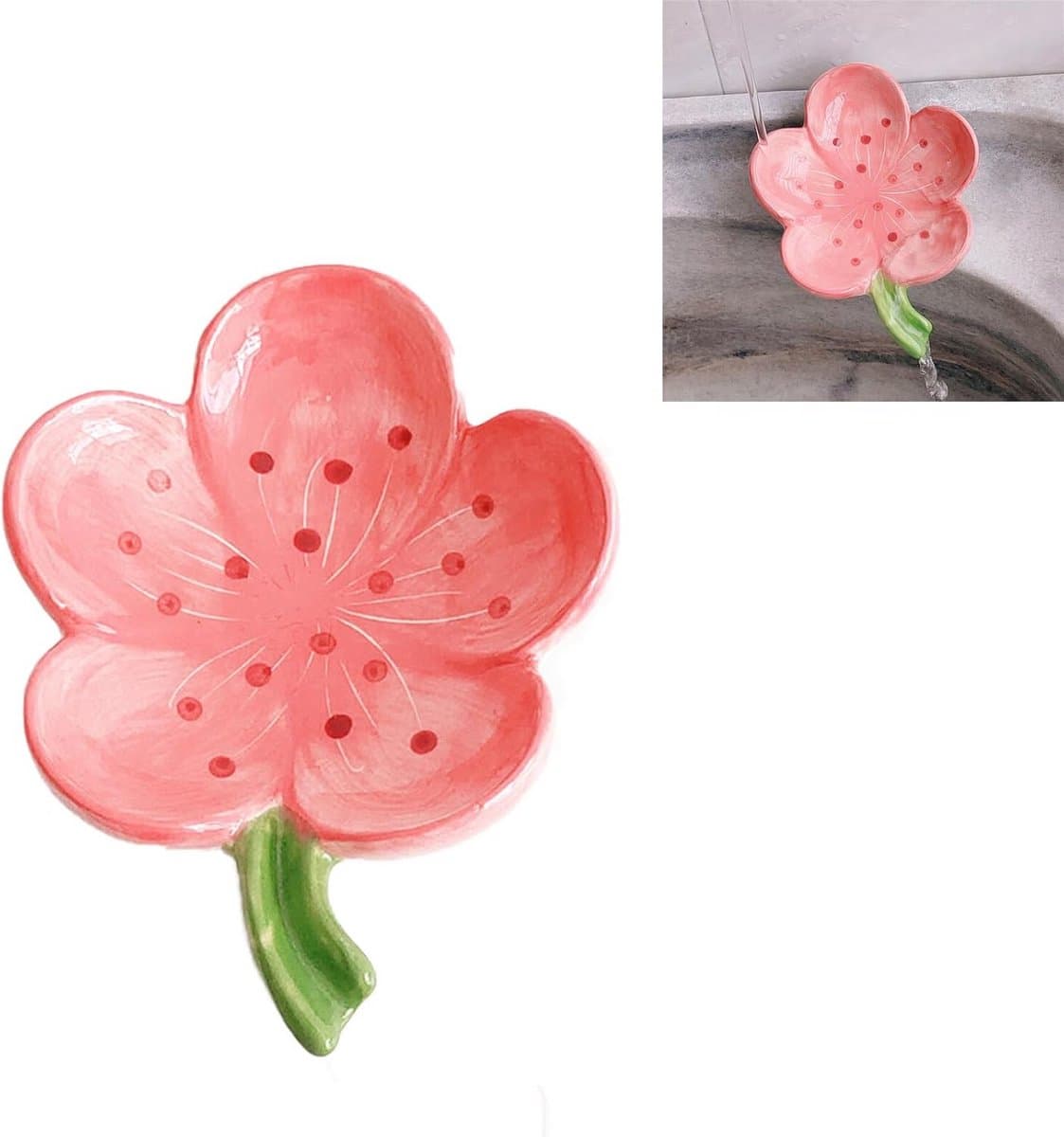 Creatief Keramisch Zeepbakje met Afvoer - Schattig en Praktisch voor Droge Zeep