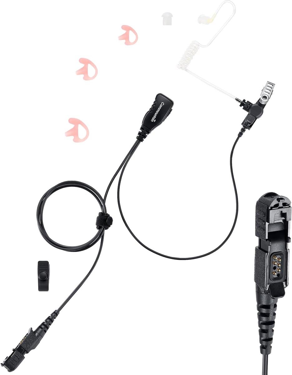 Enkele Draad Spion Oortje Headset met PTT voor Motorola en HYT Portofoons