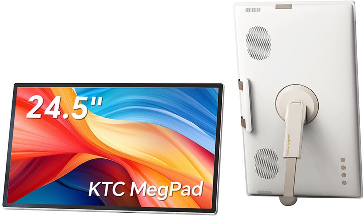 KTC A25Q5 24,5 Inch Draagbare Smart TV - Full HD IPS - Android 14 - Google Play Store - Touchscreen - 5000mAh Accu - Ingebouwde Camera - 60Hz