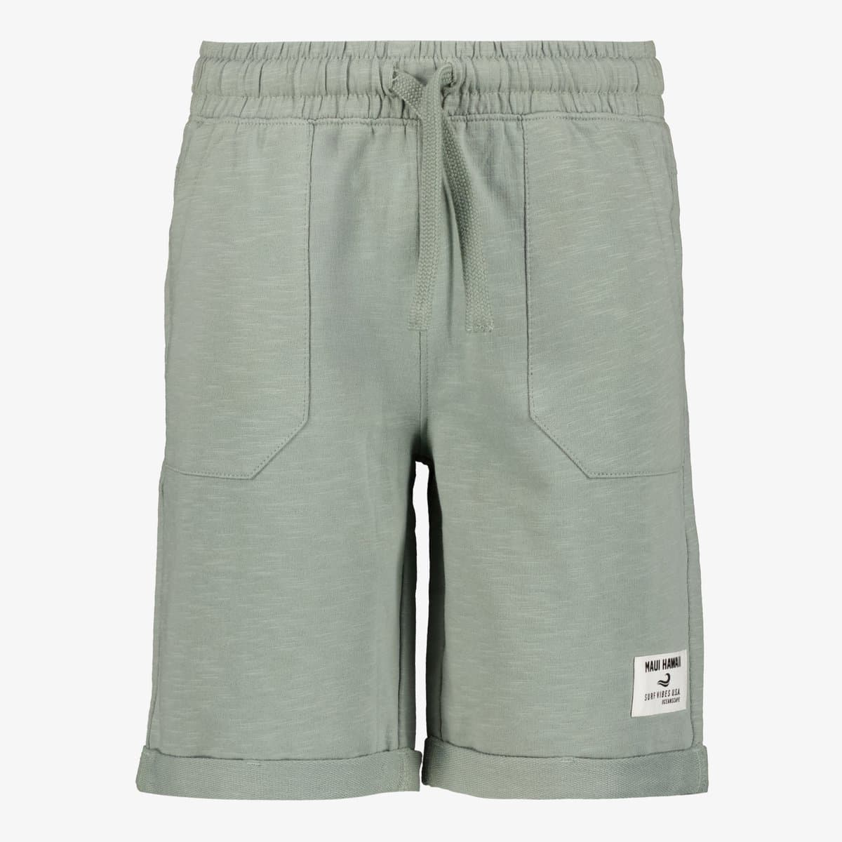 Unsigned jongens short lichtgroen - Maat 158/164