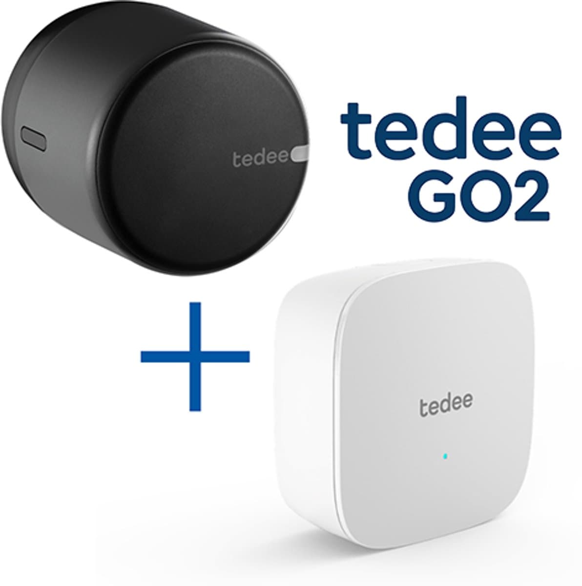 NEW Tedee GO set zwart - GO 2 Smartlock + WifiBridge - Koppel met Smart Home - Openen op afstand - Diameter 57mm - installeer over je huidige sleutel