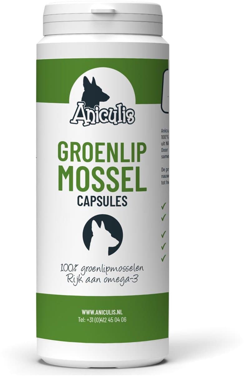Aniculis Groenlipmossel Capsules voor Honden - Ondersteunt gewrichtsfunctie en kraakbeen - 300 stuks
