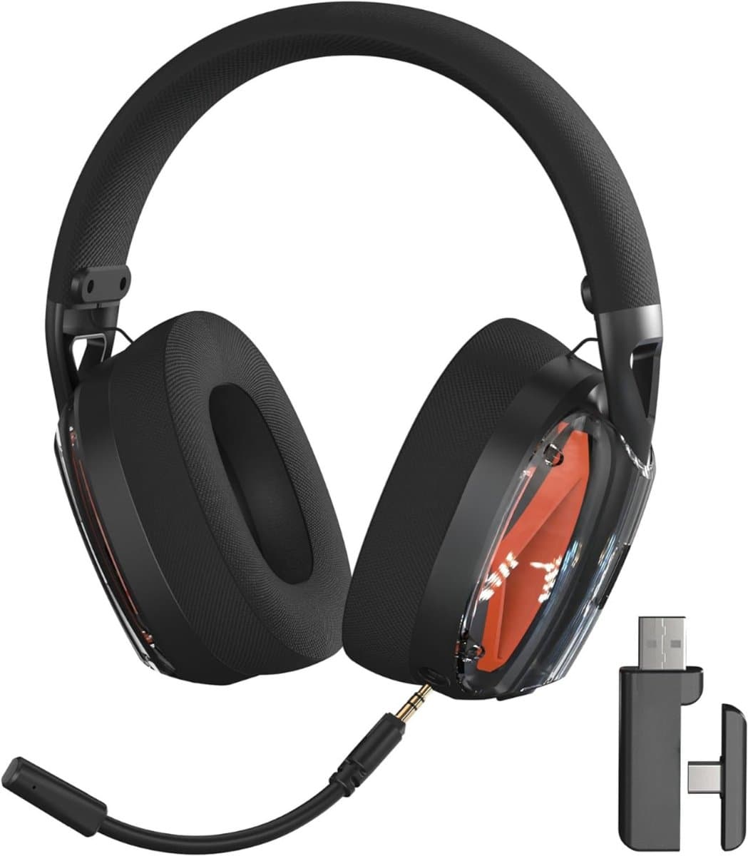 Nexvo® Game headset draadloos - Headset - Gaming headsets - Zwart - ‎22cm x 19cm x 11cm; 390 g