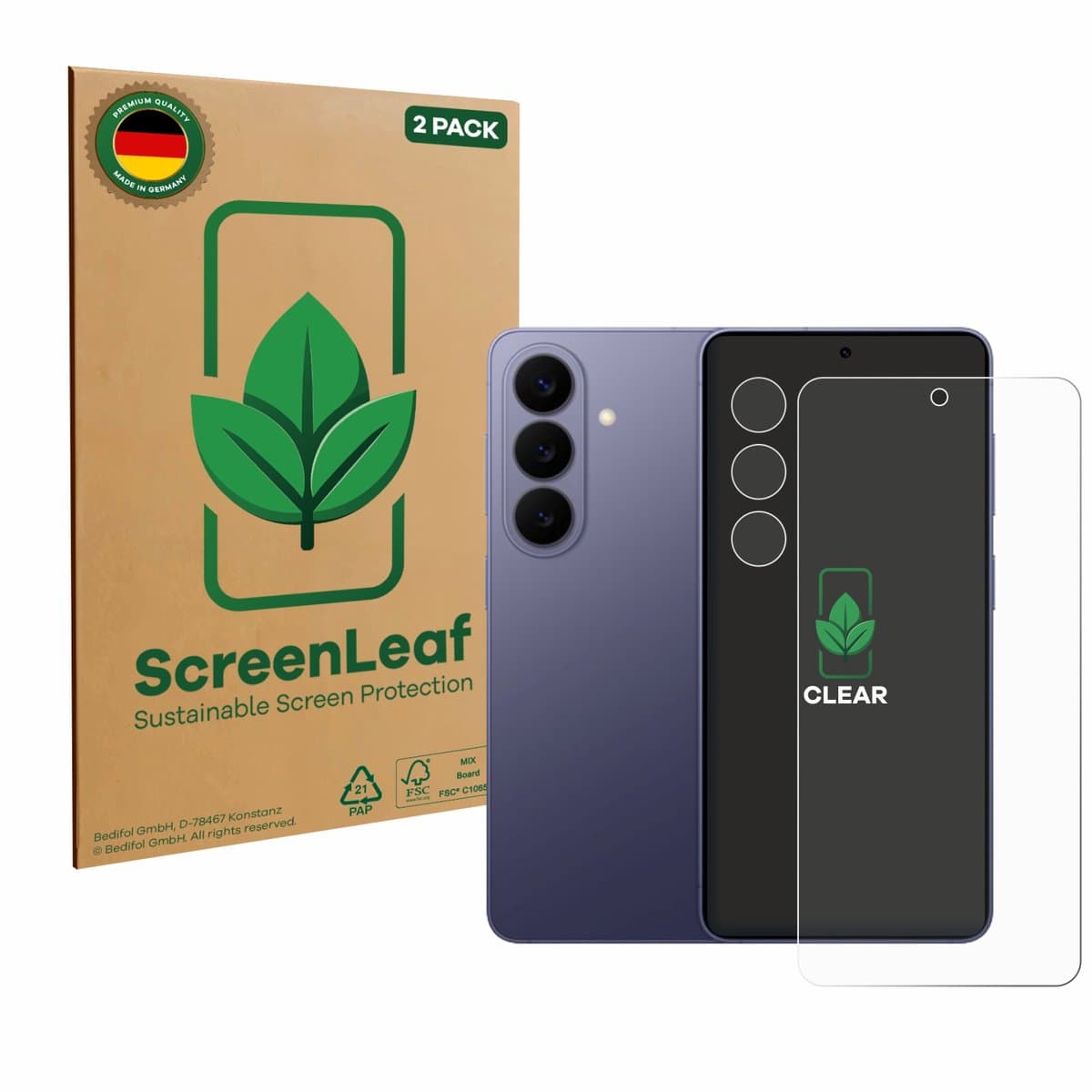 ScreenLeaf - Screenprotector voor Samsung Galaxy S26 (Voor+Camera) - Duurzame schermbescherming Folie Beschermfolie transparant 2 Stuks