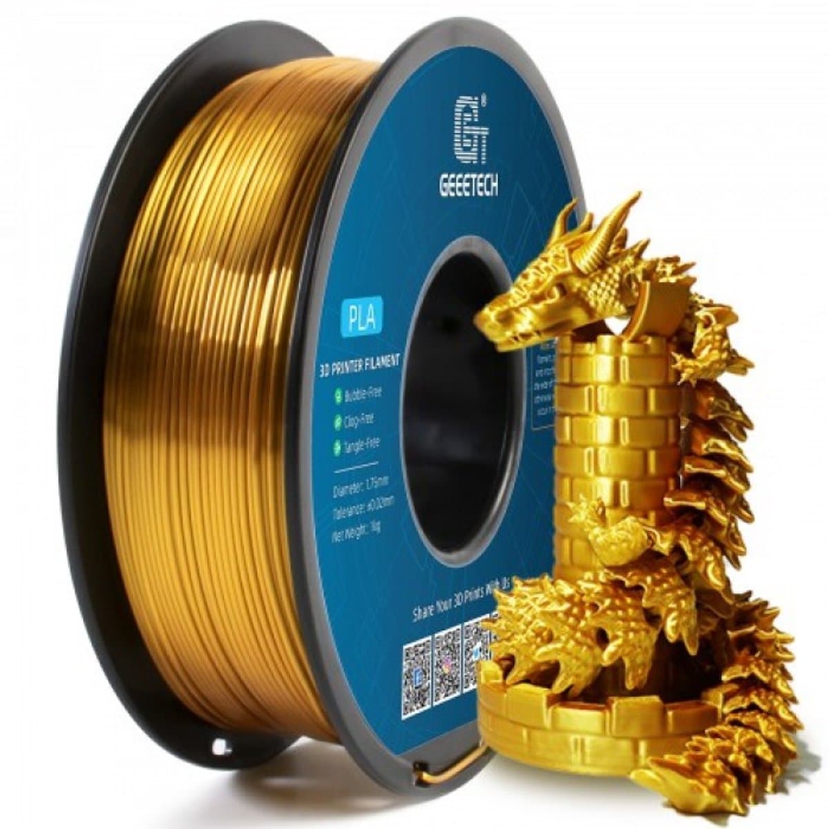 Geeetech - PLA Silk Gold (1.75mm - 1kg)