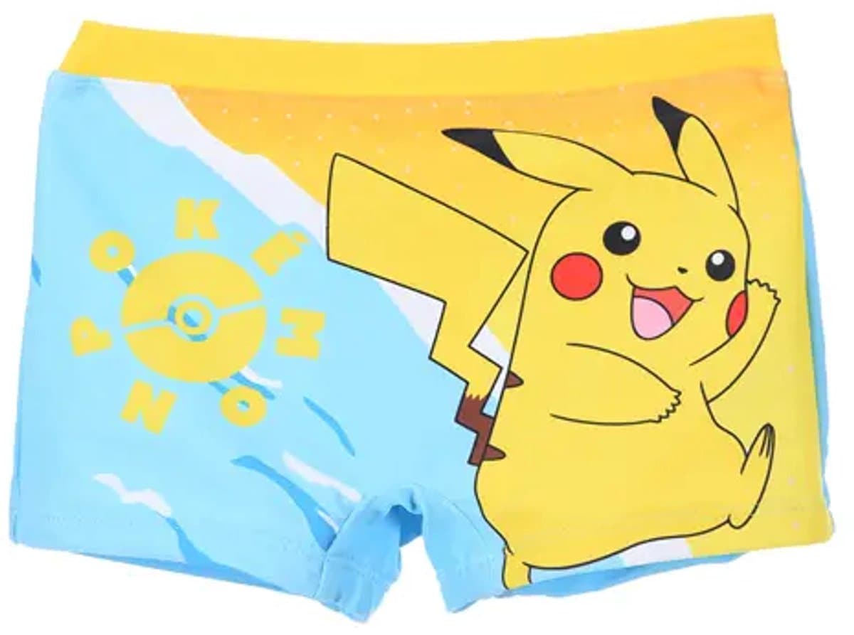 Pokémon Zwemboxer Jongens – Pikachu – Blauw/Geel – Maat 134/140 – Officiële licentie