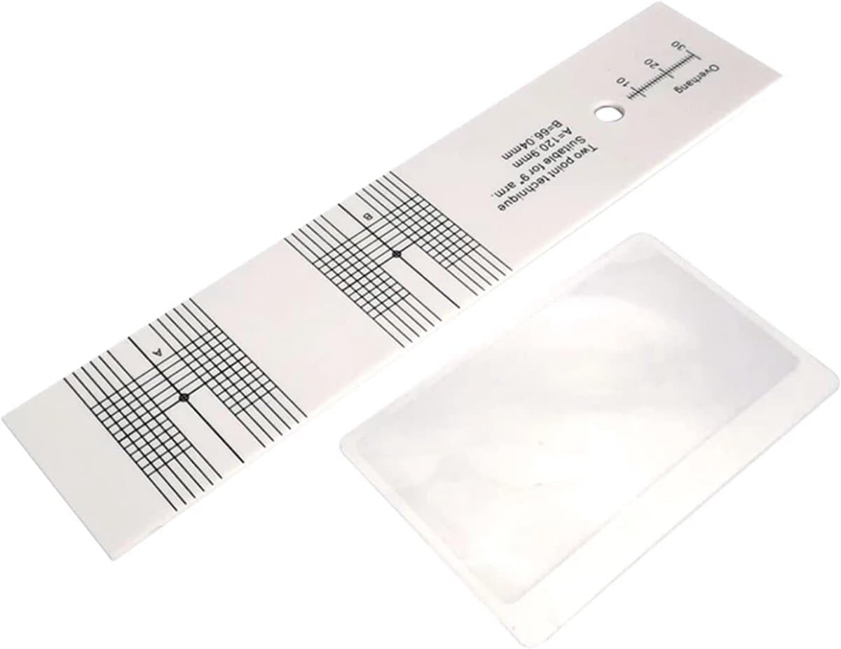Pickup Kalibratie Tool - Platen Uitlijner - LP Draaitafel Instellen - Vergrootglas Inclusief - 19x4x2cm