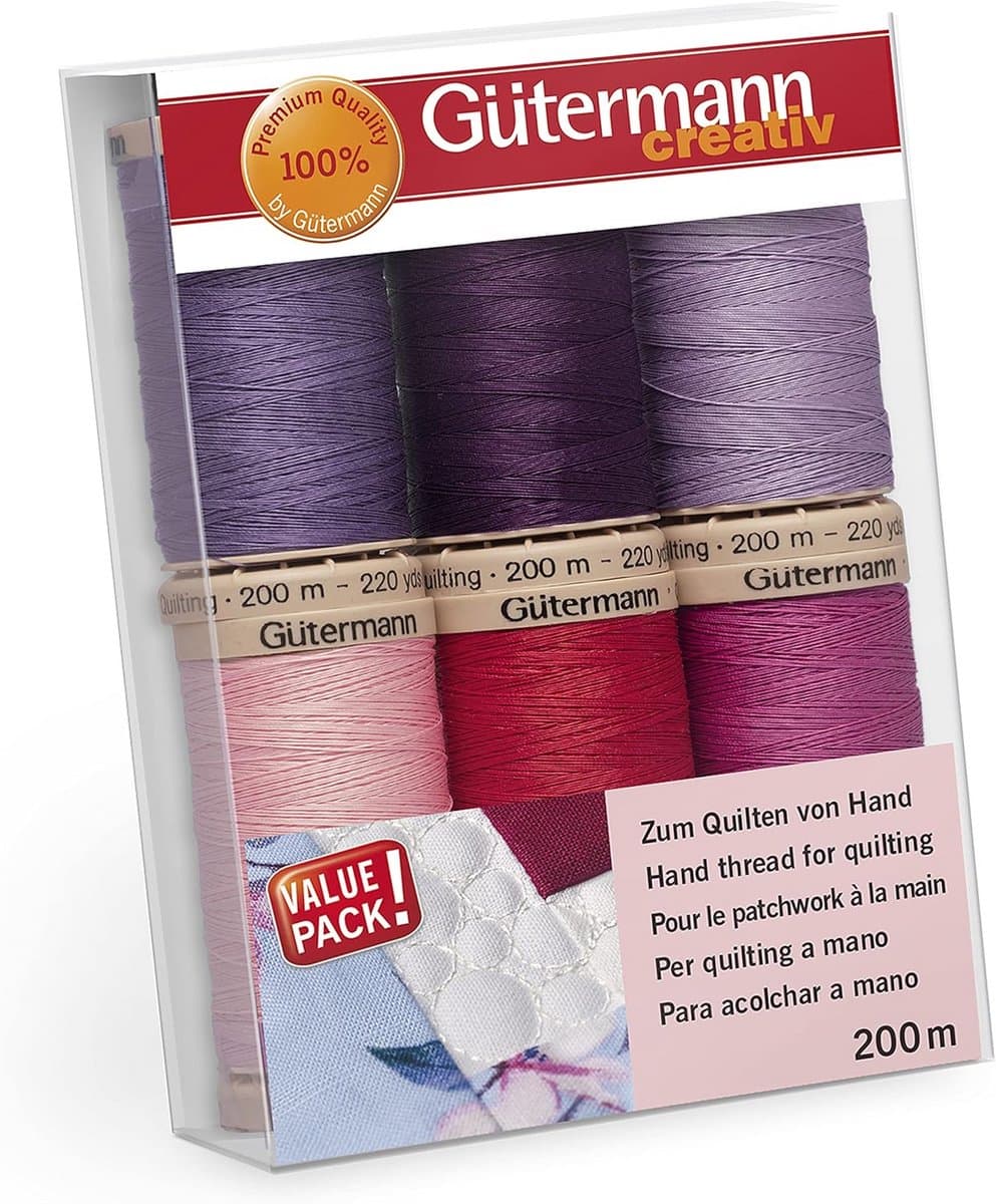 Quiltgaren Set Katoen Diverse Kleuren Sterk Naaigaren