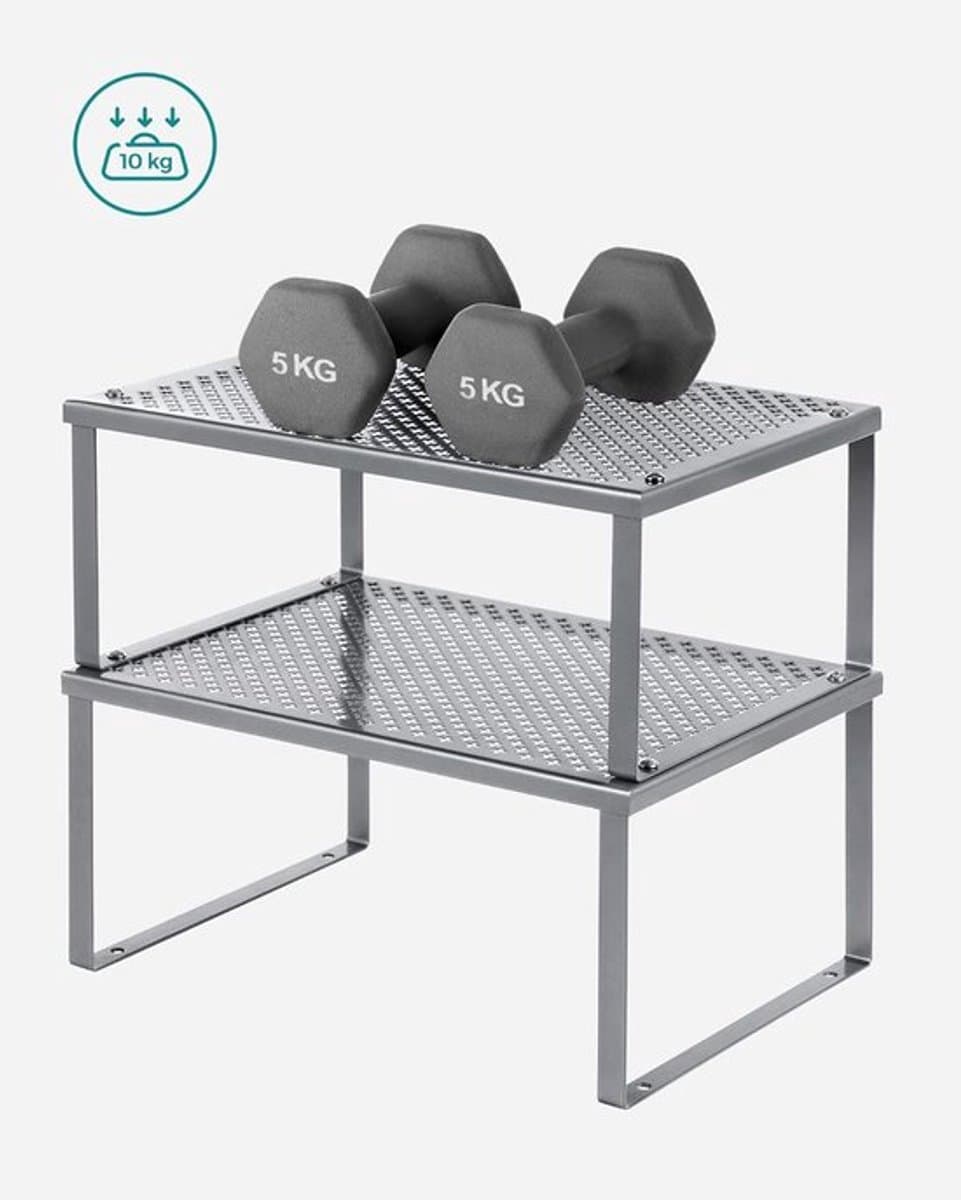 Candala – Organizer / opbergbak – Set van 2 – Zilver