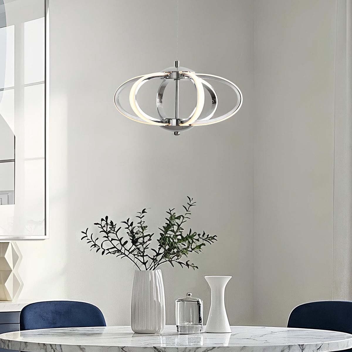 LumenXL 3-staps dimbare hanglamp Yinthe - chroom