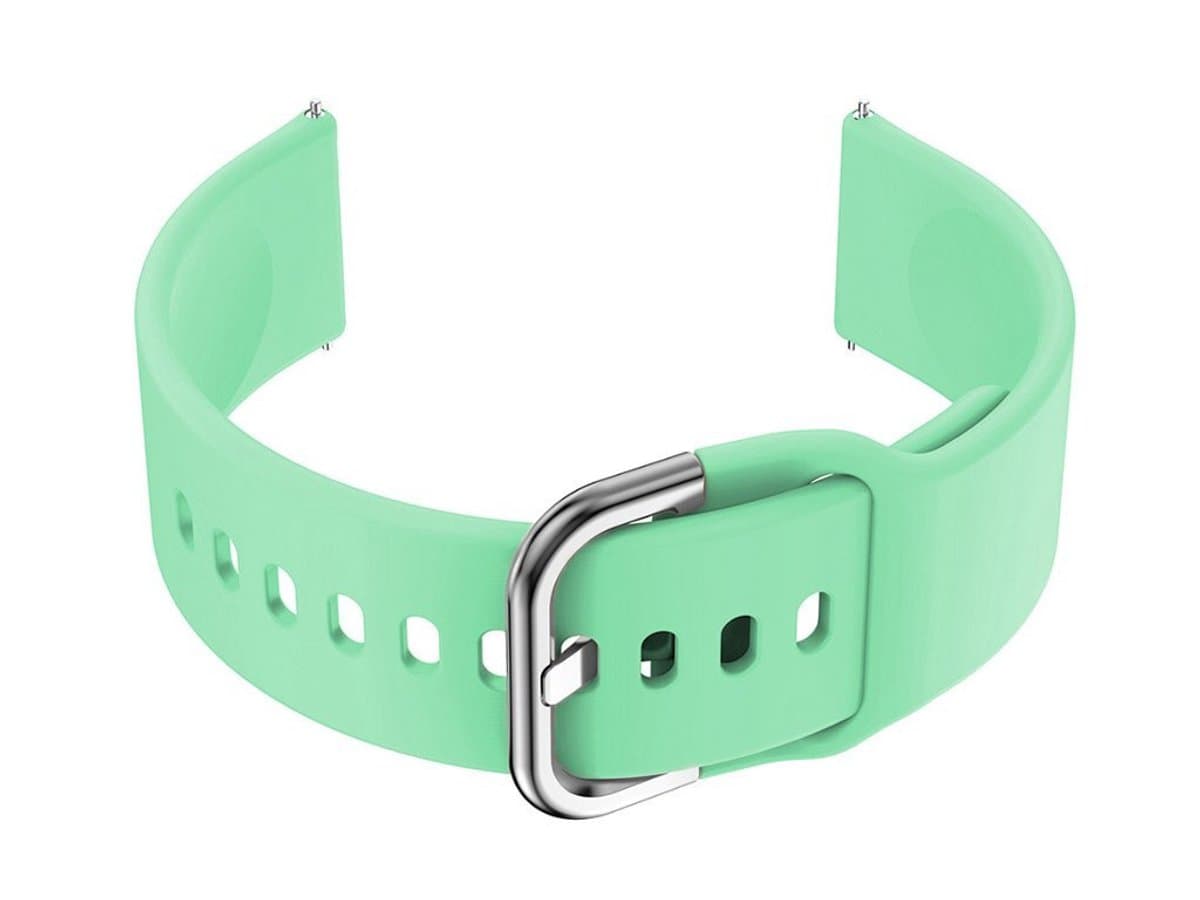 Mintgroen/Zilveren Rubberen Band voor Smartwatch U01 - 20mm