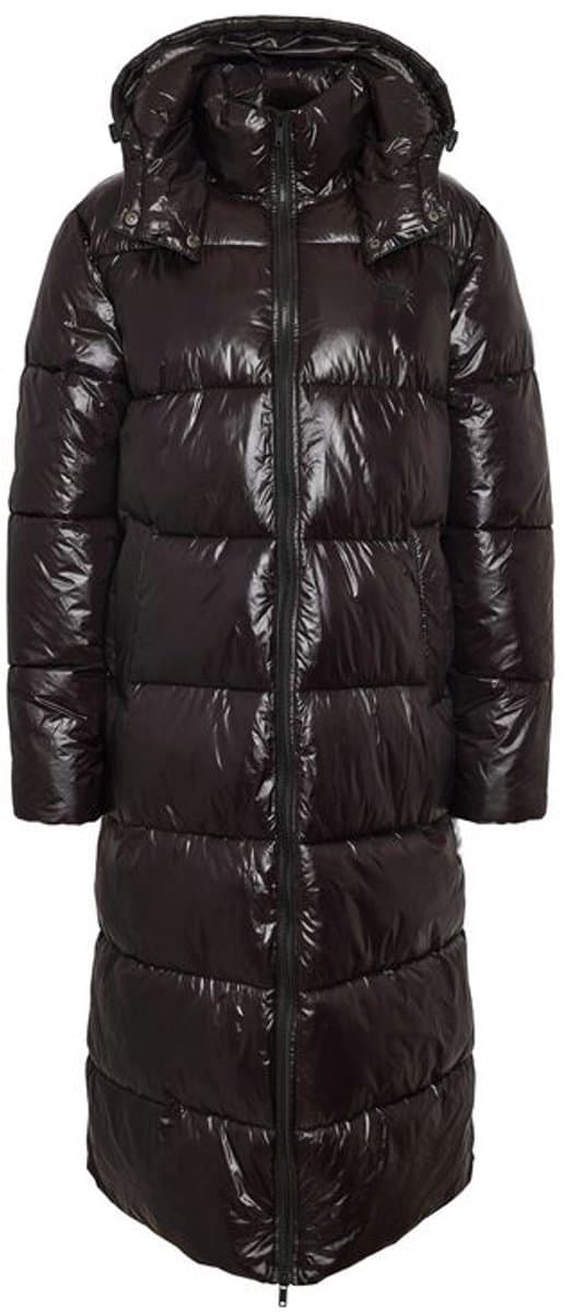 Noisy May NMALLIE X-LONG SHINY PUFFER DD Dames Winterjas - zwart - S