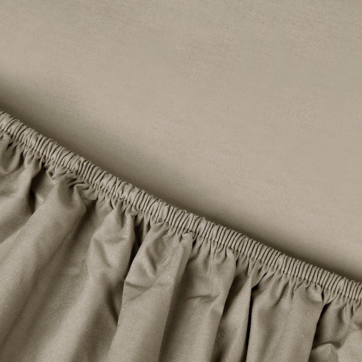 Kayori Puro Hoeslaken Katoen Perkal - 180x210-220cm - Matrasdikte 35 cm - Hotelkwaliteit - Zand