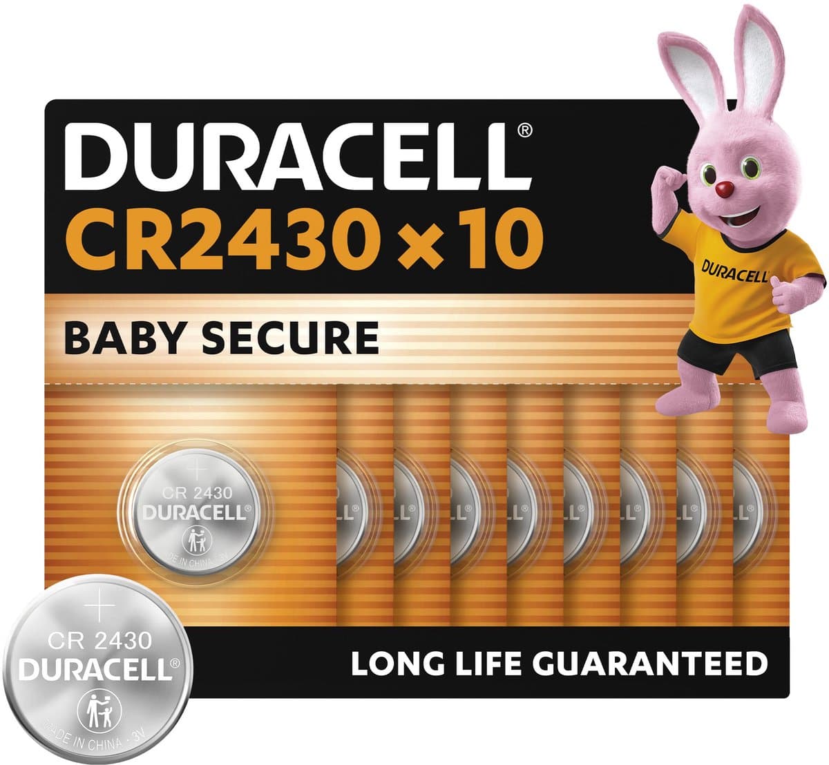 Duracell 2430 Lithium-knoopcelbatterijen - 3V, CR2430 - 10 stuks