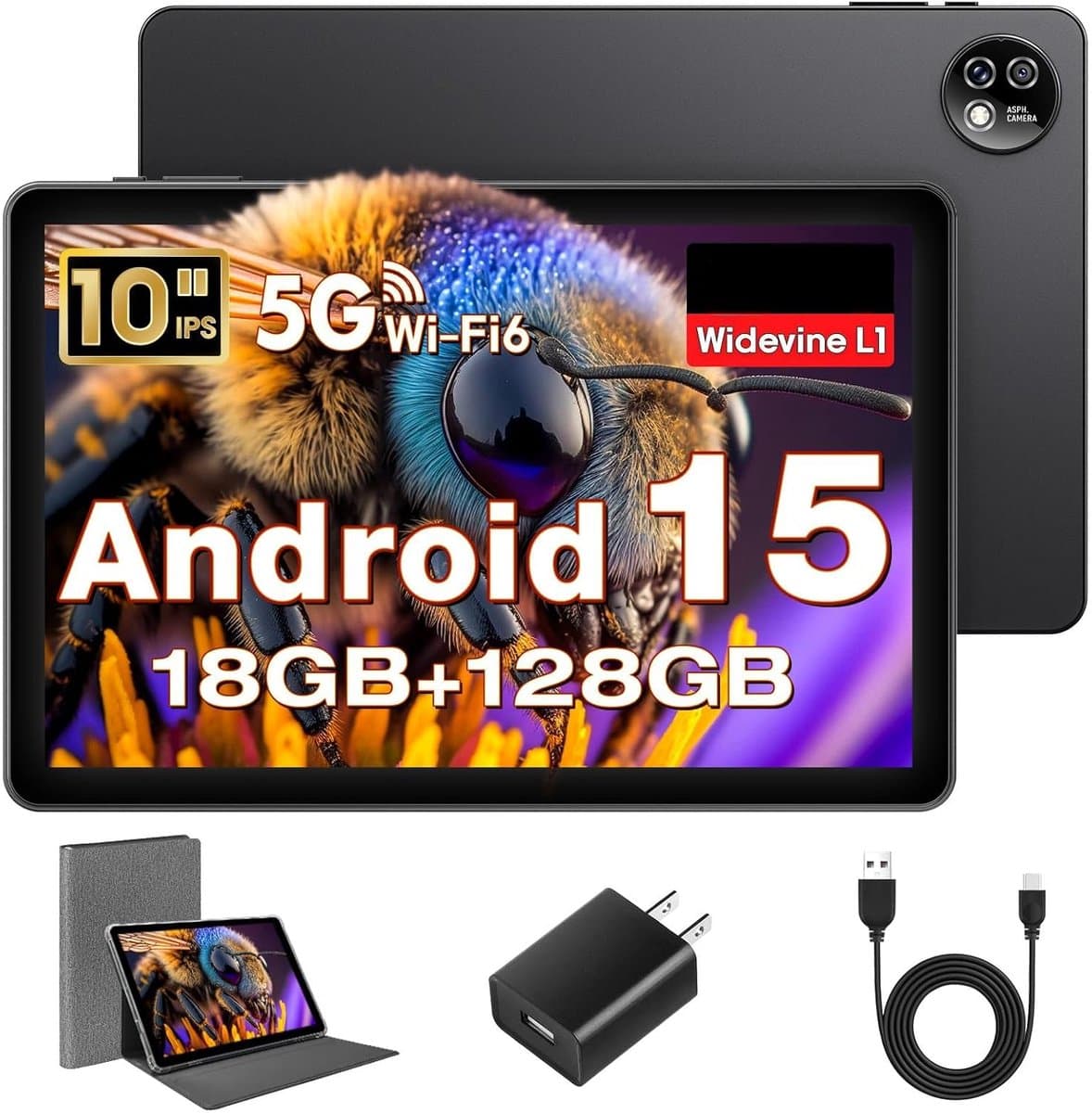 Android Tablet 10 Inch - Octa-Core Tablet - Entertainment en Werk - 18GB RAM 1TB Uitbreidbaar - 1280x800 HD IPS