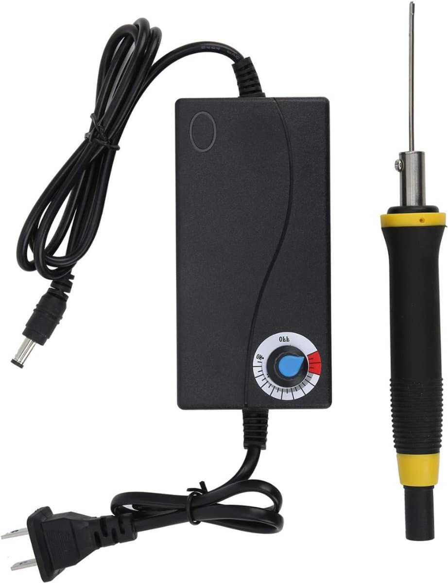 Florixa® Elektrische Piepschuimsnijder – Draagbare Styroporsnijder Met 4 Messen – Polystyreensnijder – Zwart - 1cm x 1cm x 1cm