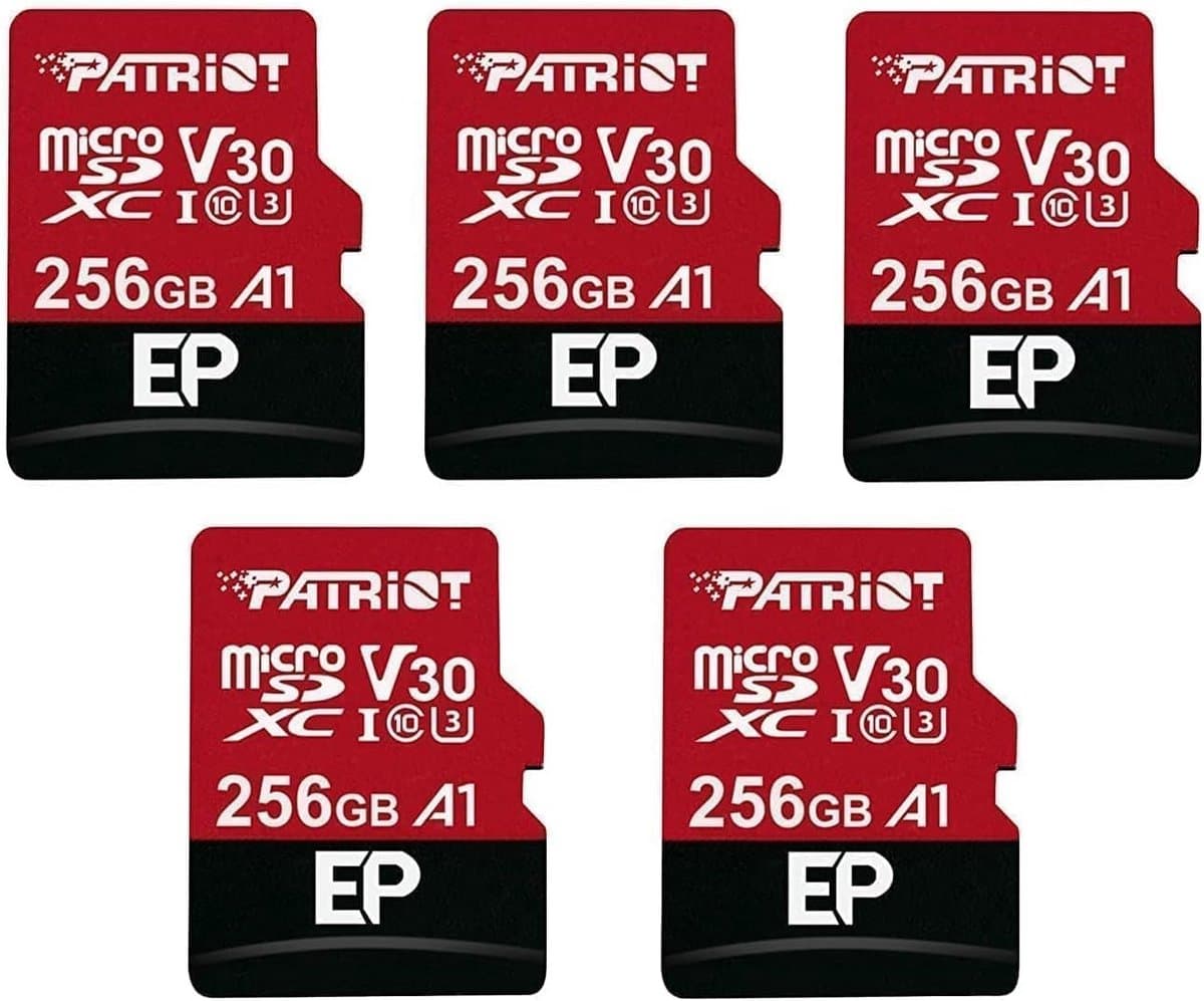 5x 256GB MicroSDXC Kaart A1 V30 voor Android Telefoons en Tablets - 4K Video
