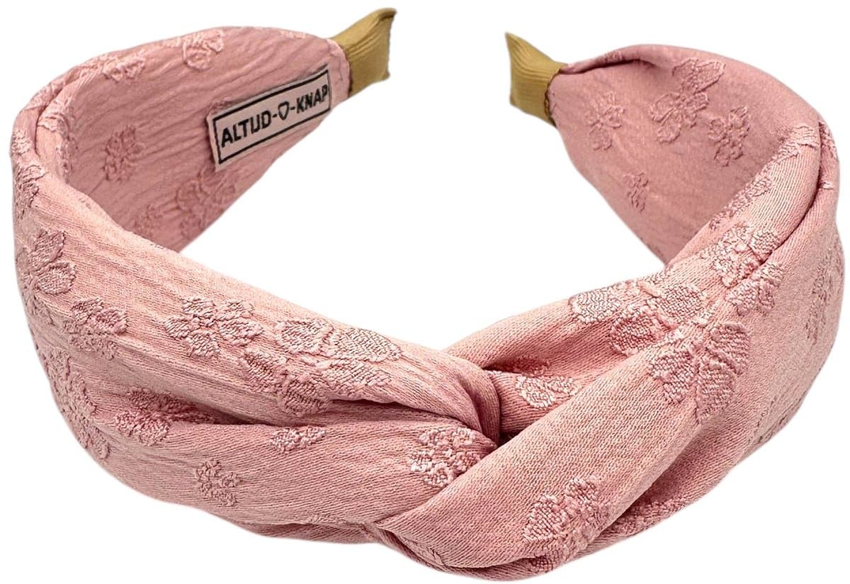 Altijd Knap - Haarband Luxurious Flowers Roze - Brede roze haarband met bloemen patroon