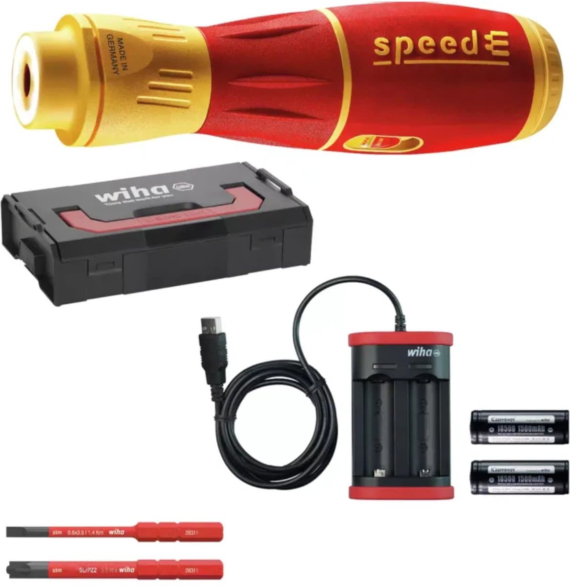 Wiha E-Schroevendraaierset speedE® II electric + slimBits in L-Boxx Mini - 7-delig - 44318
