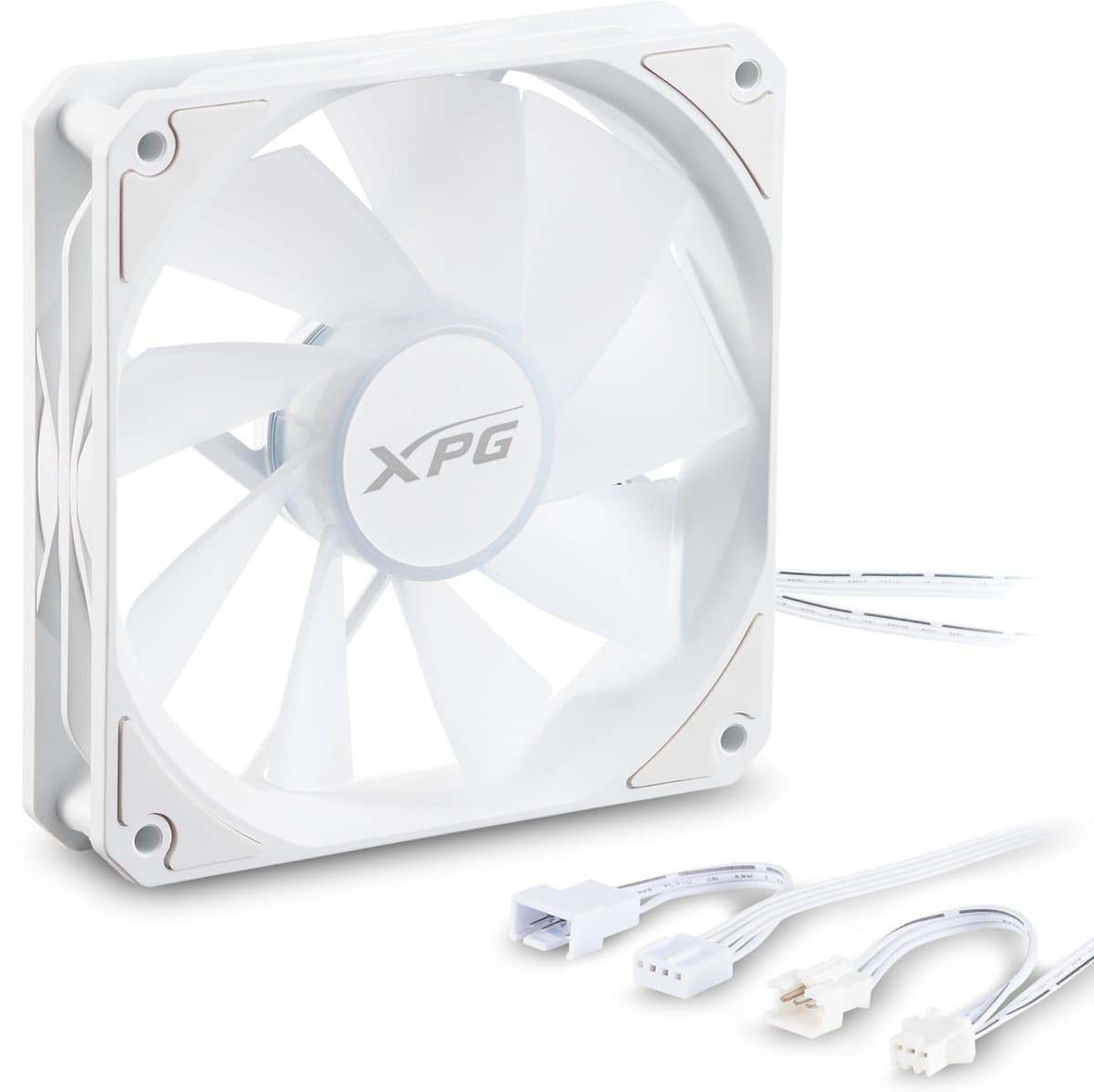 XPG VENTO R 120 ARGB PWM, White, 120mm Fan, 4-Pin PWM, Speed: 300-1600 RPM, Max Air Flow: 65.33 CFM, Fan Noise: 24 dBA