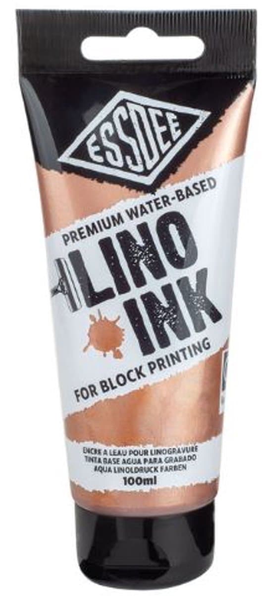 Essdee blokdruk inkt - metallic brons 100ml creatieve verf.