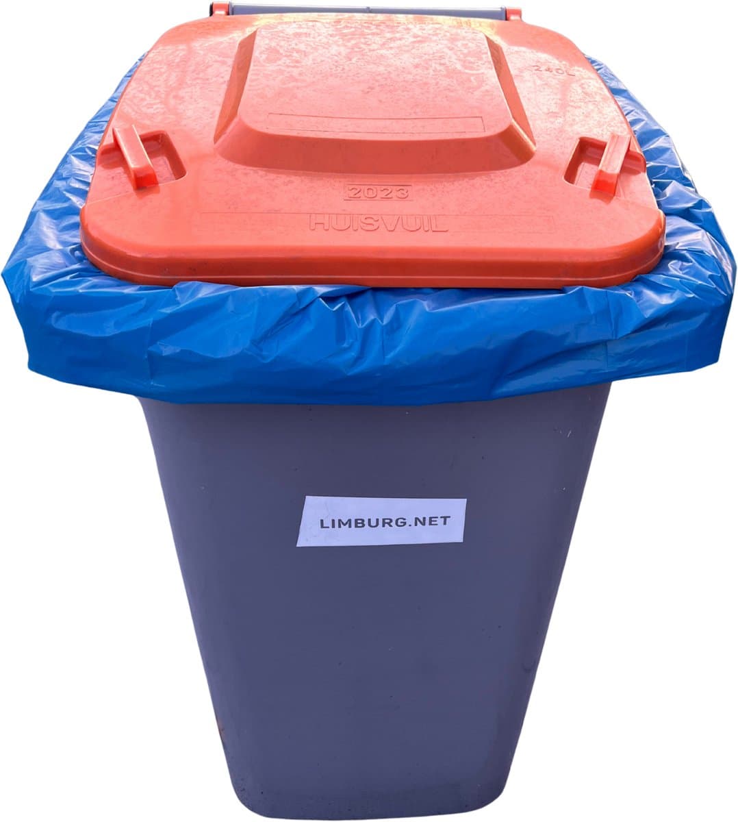 Containerzak/Afvalzak 240 liter - extra groot - extra sterk- 10 zakken- 120 cm x 135 cm groot- Ideaal voor de 240-liter vuilcontainer.