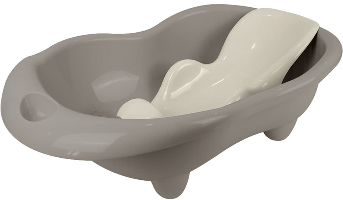 Dolu Hippo Bathtub en Bathseat - Stone Grijs - kinderbadje - babybadje