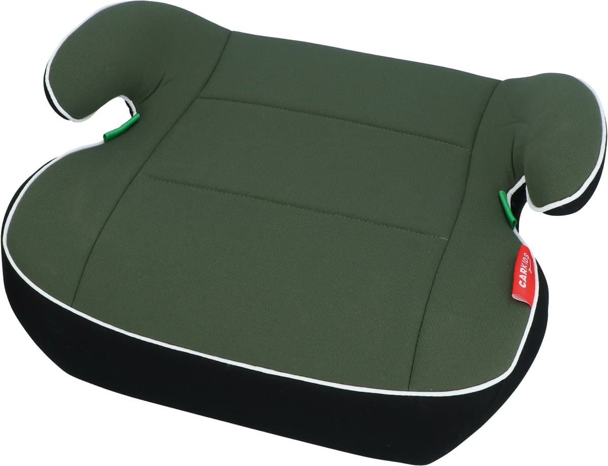 Carkids I-Size Zitverhoger Sam - Voldoet aan I-Size R-129 Norm - Voor Kinderen van 125-150cm – Afneembare & wasbare hoes - Flexibele installatie – Groen/Zwart