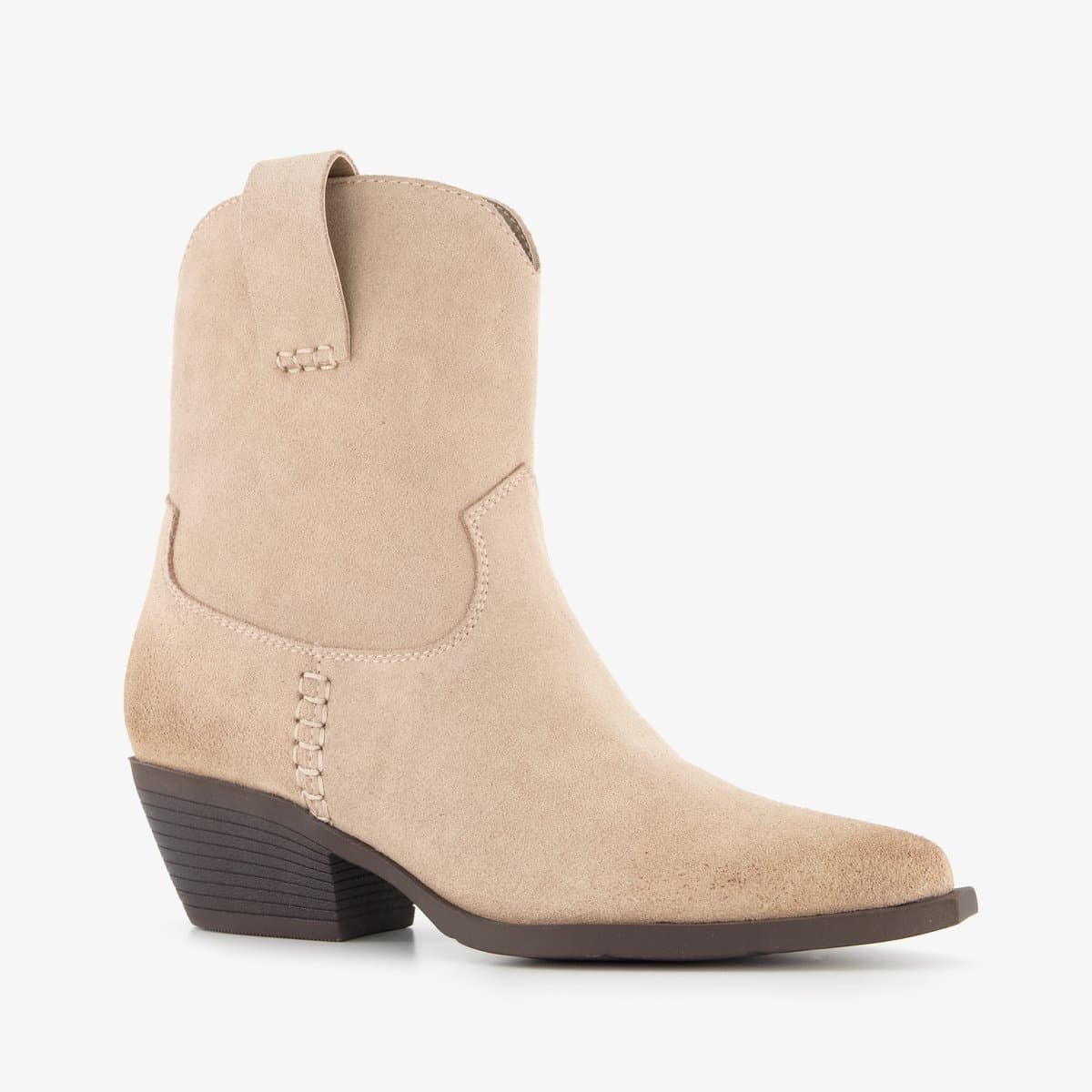 Harper suede dames cowboy western laarzen beige - Maat 42 - Echt leer