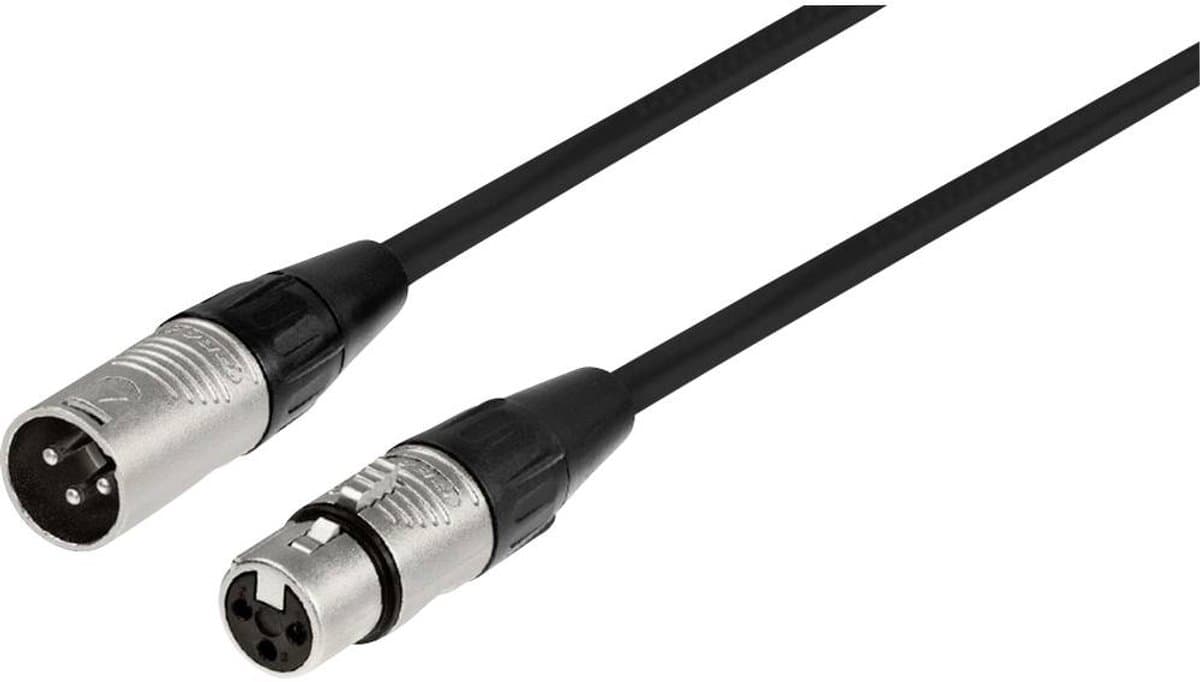 Monacor MECR-1000/SW XLR Kabel [1x XLR-stekker - 1x XLR-bus] 10 m Zwart
