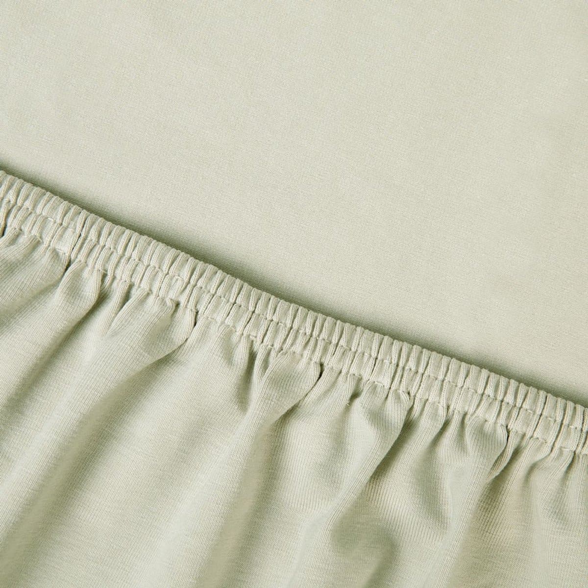 Kayori Edo Topper Hoeslaken Katoensatijn - 90x210-220cm - Biologisch Katoen - Champagne