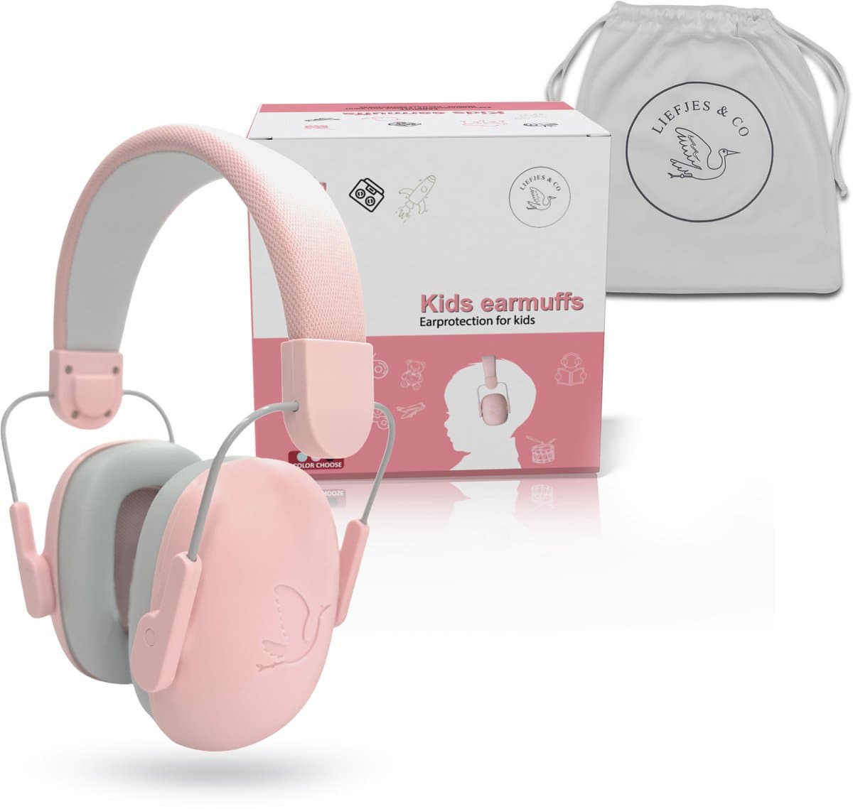 Liefjes & Co Hushy Gehoorbescherming Voor Kinderen en Peuters – Gehoorbeschermers - Oorbeschermers voor kinderen Roze