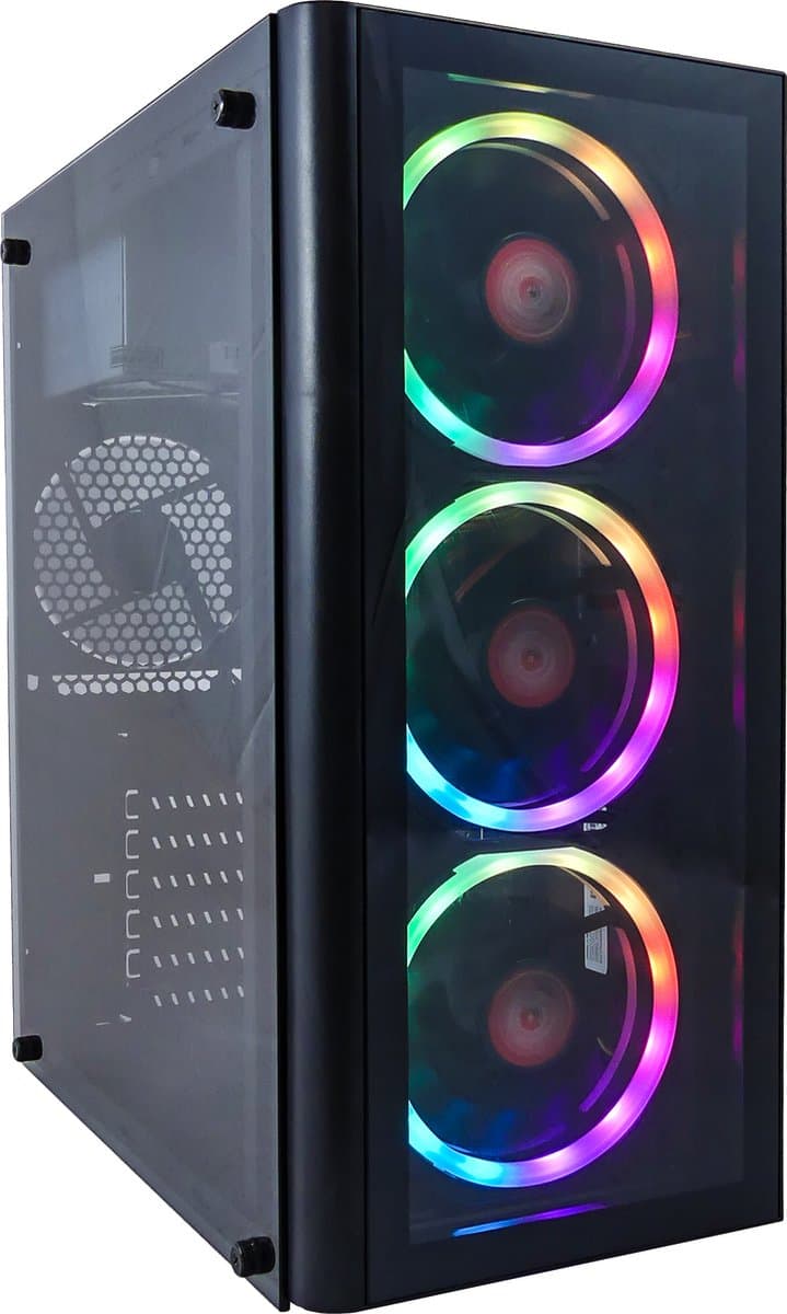 AMD Ryzen 5 3600 6-Core RGB Game Computer / RTX 3050 Gaming PC - 16GB RAM (2x8GB Dual-Channel) - 500GB SSD - Windows 11 - VISION