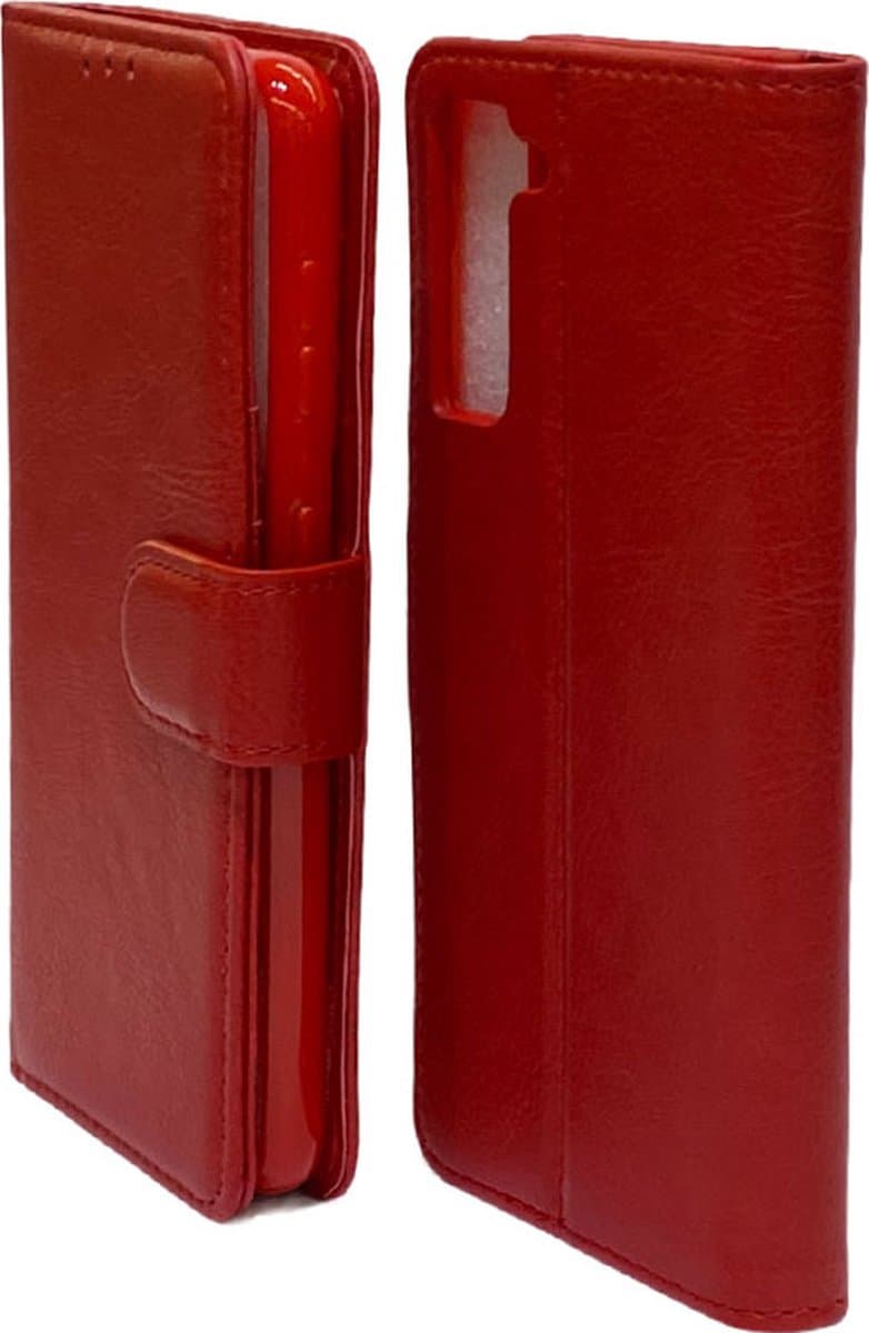 Geschikt voor Galaxy S23 Plus Bookcase Telefoon hoesje Stevige Portemonnee Wallet Case – Pasjeshouder - Kunstleer – Rood