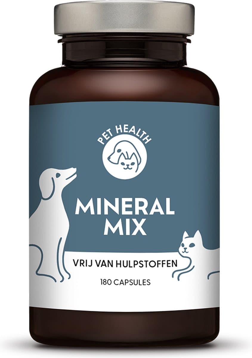 Pet Health - Mineralmix® - 180 capsules - Natuurlijke mineralen/calcium/Aquamin® - Voor Kat & Hond