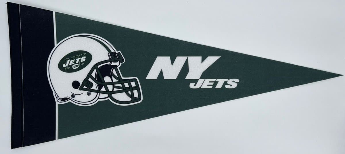 USArticlesEU - New York Jets - NY Jets - NFL - Vaantje - American Football - Sportvaantje - Pennant - Wimpel - Vlag - 31 x 72 cm