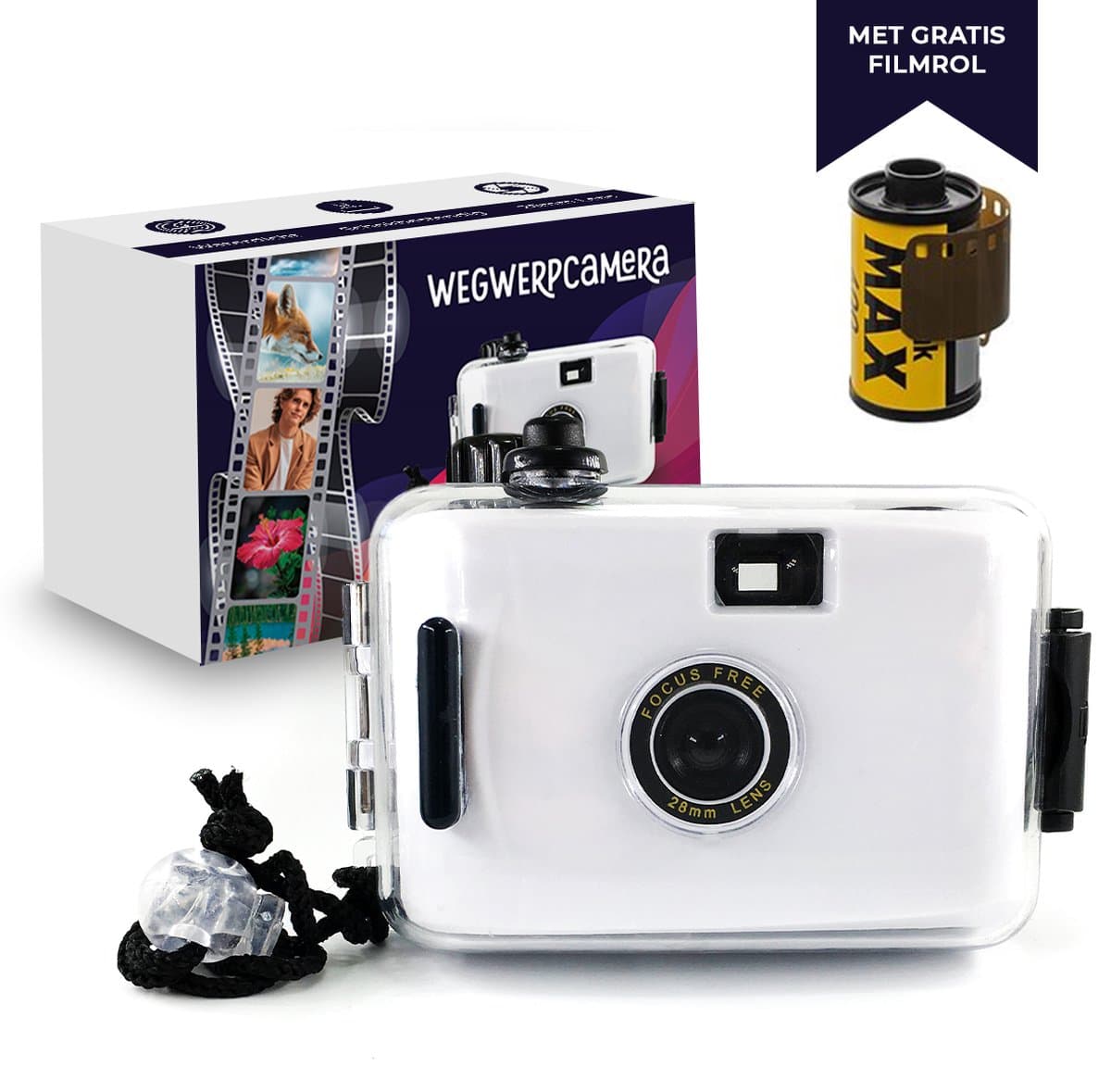 BLU Wegwerpcamera met flits - Analoge Camera - Kinder Camera - Waterdicht