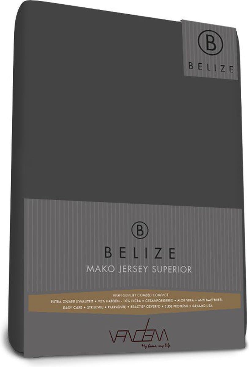 Van Dem - Belize  - Topper Mako Jersey 100 x 210 cm antra