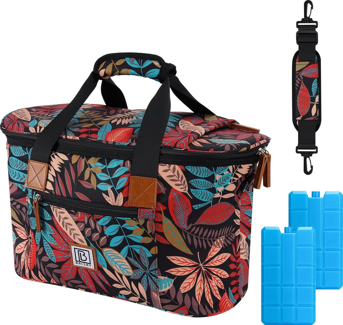 Brisby Koeltas – Boodschappentas – Shopper – Schoudertas 21L – Inclusief Koelelementen - Jungle