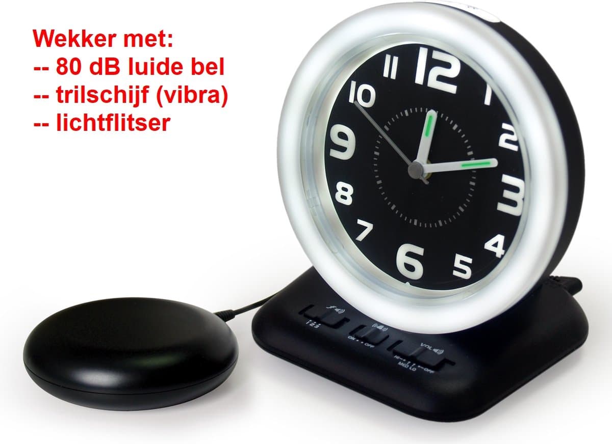 Geemarc WAKE-n-SHAKE VINTAGE KLOK / WEKKER - Luide BEL - met TRILSCHIJF