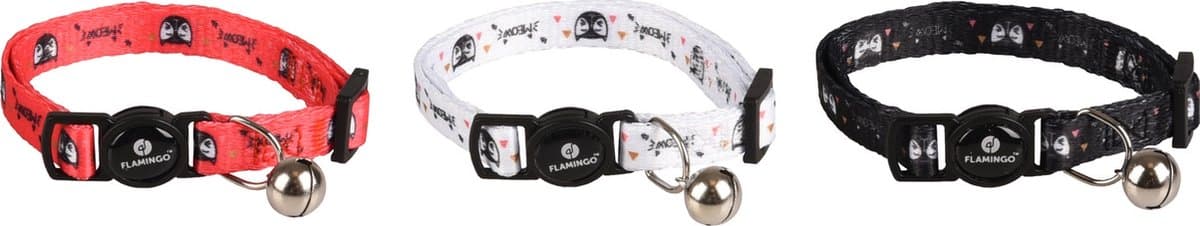 Flamingo Kattenhalsband Simba - Kattenhalsband - Assorti Multi-Color 20-32 Cm