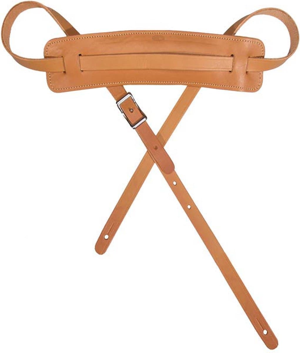 Gaucho GST-925-NT gitaarriem, topkwaliteit Europees leder, naturel, verstelbare gesp, made in Italy