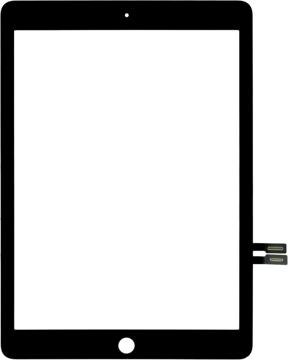 VOOR IPAD 2018 - 6th gen - A1954 - A1893 - ZWART - BLACK - DIGITIZER TOUCH SCREEN ECRAN TACTILE AANRAAK SCHERM + ADHESIVE