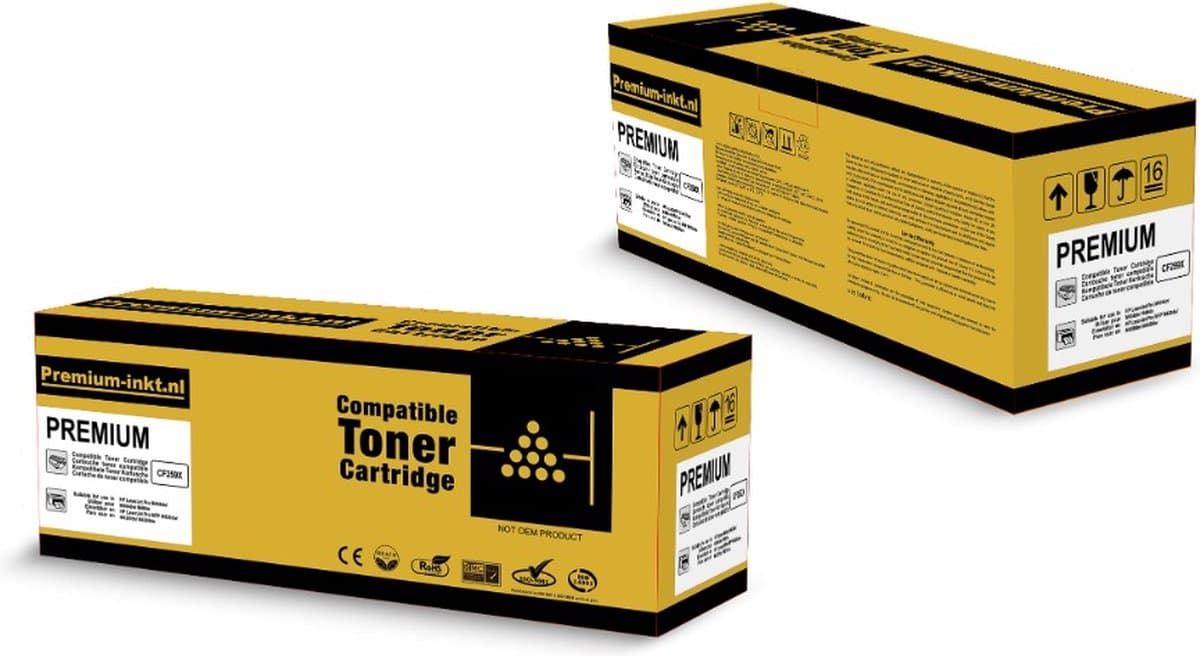 Premium-inkt.nl Geschikt voor Canon 054H - Canon Color imageCLASS MF642Cdw -MF 642 Cdw- Yellow Geel Toner Met Chip-2.300 Print Paginas