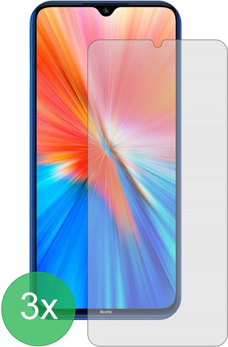 Geschikt Voor: Xiaomi Redmi Note 8 2021 Screenprotector 3x - screen protector - glas - bescherm - beschermglas - ZT Accessoires
