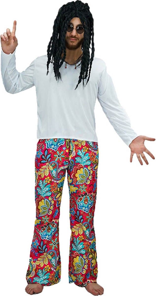 Hippie kostuum Heren - Hippie - Flowerpower - Carnavalskleding - Carnaval kostuum heren - Maat L