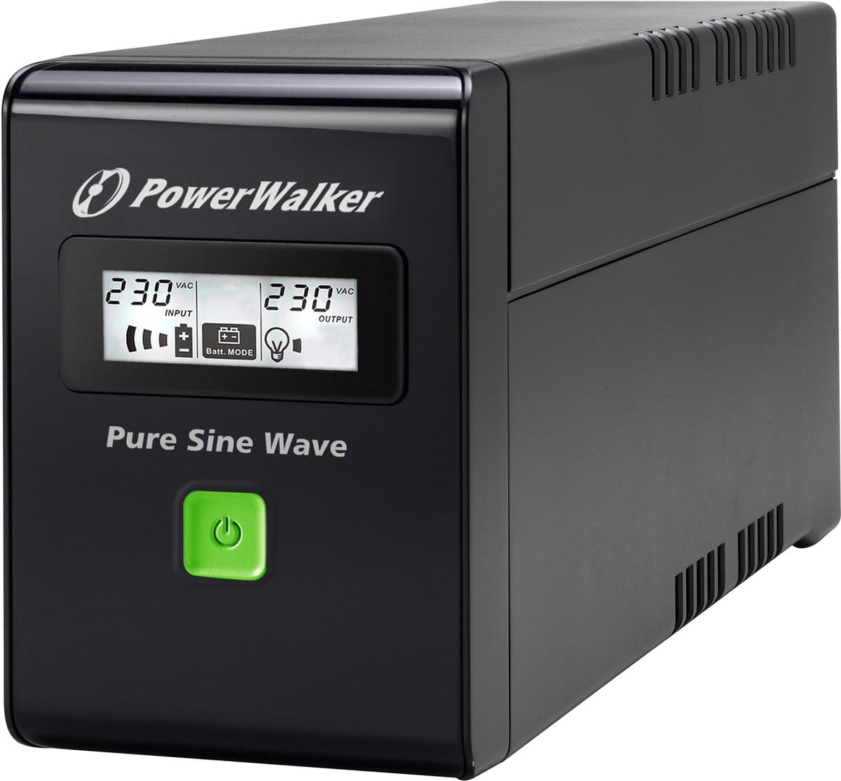 BlueWalker VI 800 SW FR Line-Interactive 800VA 2AC-uitgang(en) Compact Zwart, Groen UPS